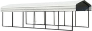 Image of Arrow Galvanized Steel Carport 10 x 29 x 7 ft. Carport Arrow Black/Eggshell 