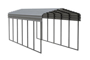 Image of Arrow Galvanized Steel Carport 10 x 29 x 9 ft. Carport Arrow Black/Charcoal 