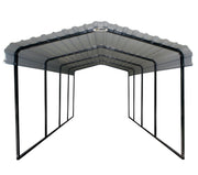 Image of Arrow Galvanized Steel Carport, 12 ft. x 20 ft. x 9 ft. Carport Arrow 