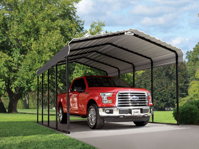 Arrow Galvanized Steel Carport, 12 ft. x 20 ft. x 9 ft. Carport Arrow 