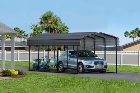 Arrow Galvanized Steel Carport 12 ft. x 24 ft. x 9 ft. Carport Arrow 