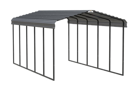Arrow Galvanized Steel Carport 12 ft. x 24 ft. x 9 ft. Carport Arrow Black/Charcoal 
