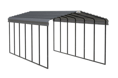 Arrow Galvanized Steel Carport 12 x 29 x 9 ft. Carport Arrow Black/Charcoal 