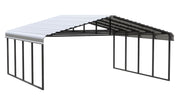 Image of Arrow Galvanized Steel Carport 20 x 20 x 9 Carport Arrow Beige 