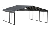 Image of Arrow Galvanized Steel Carport 20 x 24 x 9 Carport Arrow Grey 