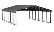 Image of Arrow Galvanized Steel Carport 20 x 29 x 9 Carport Arrow Grey 