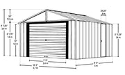 Image of Arrow Murryhill 12 x 10 Garage, Steel Storage Building, Prefab Storage Shed Garage Arrow 