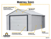 Image of Arrow Murryhill 12 x 17 Garage, Steel Storage Building, Prefab Storage Shed Garage Arrow 