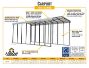 Image of Arrow RV Carport 14 x 29 x 14 ft. Carport Arrow 