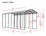 Image of Arrow RV Carport 14 x 33 x 14 ft. Carport Arrow 