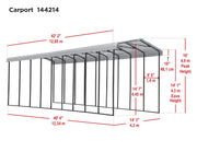 Image of Arrow RV Carport 14 x 42 x 14 ft. Carport Arrow 