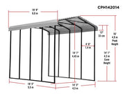 Image of Arrow RV Carport 20x14x14 Multi-use with extensions Carport Arrow Shed 