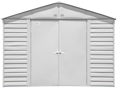Arrow Select Steel Storage Shed, 10x12 Shed Arrow Light Grey 
