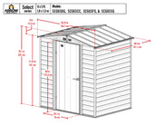 Image of Arrow Select Steel Storage Shed, 6x5 Shed Arrow 