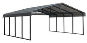 Image of Arrow Shed 20 x 20 Carport Galvanized Steel Roof Carport Arrow Shed 