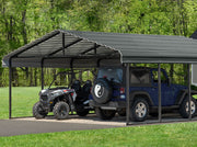 Image of Arrow Shed 20 x 20 Carport Galvanized Steel Roof Carport Arrow Shed 