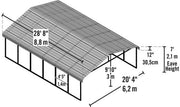 Image of Arrow Shed 20 x 29 Carport Galvanized Steel Roof Carport Arrow Shed 