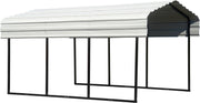 Image of Arrow Steel Carport 10 x 15 x 7 ft. Galvanized Roof Carport Arrow 