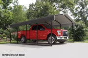 Image of Arrow Steel Carport 12 x 29 x 7 ft. Galvanized Steel Roof Carport Arrow Shed 