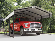 Image of Arrow Steel Carport 12 x 29 x 7 ft. Galvanized Steel Roof Carport Arrow Shed 