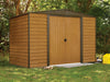 Arrow Woodridge 10 x 6 ft. Steel Storage Shed Coffee/Woodgrain Shed Arrow 
