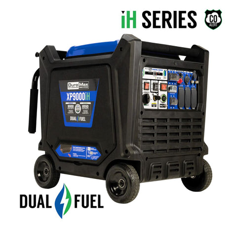 Image of DuroMax 9,000 Watt Dual Fuel Portable Inverter Generator w/ CO Alert Generator DuroMax 
