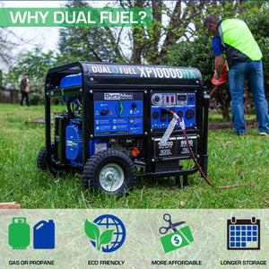 DuroMax XP10000HX 10,000-Watt 439cc Dual Fuel Gas Propane Portable Generator with CO Alert Generator DuroMax 