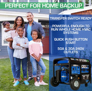 Image of DuroMax XP12000HX 12,000-Watt 460cc Dual Fuel Gas Propane Portable Generator with CO Alert Generator DuroMax 