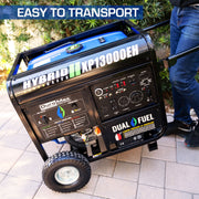 Image of DuroMax XP13000EH 13,000-Watt 500cc Portable Hybrid Gas Propane Generator Generator DuroMax 
