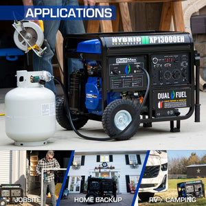 DuroMax XP13000EH 13,000-Watt 500cc Portable Hybrid Gas Propane Generator Generator DuroMax 