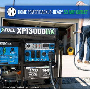 DuroMax XP13000HX 13,000 Watt Dual Fuel Portable HX Generator w/ CO Alert Generator DuroMax 