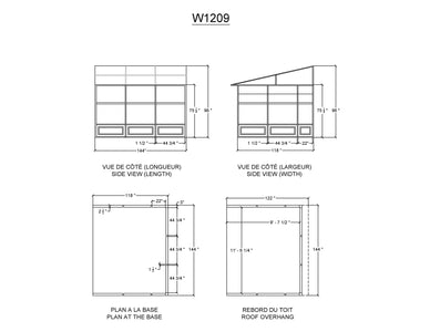 Gazebo Penguin Add-a-Room Patio Enclosure Kit Slate Grey/Sand with Metal Roof Solarium Gazebo Penguin 