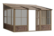 Image of Gazebo Penguin Add-a-Room Patio Enclosure Kit with Metal Roof Solarium Gazebo Penguin Tan 8'x16' 