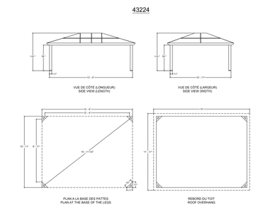 Gazebo Penguin Venice Gazebo with Nettings and Privacy Curtains Gazebo Gazebo Penguin 