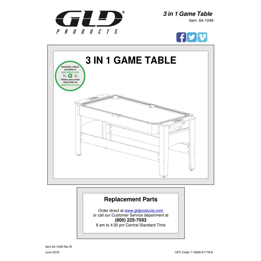 Fat Cat 3-in-1 6' Flip Multi-Game Table - 64-1049 – Recreation Outfitters