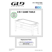 Image of GLD Fat Cat 3 In 1 Flip Pool, Ping Pong, Air Hockey Table - The Better Backyard