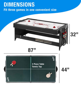 GLD Fat Cat 3 In 1 Original Game Table - Blue Game Table GLD 
