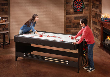 GLD Fat Cat Original 3 In 1 7' Pockey Multi-Game Table - Grey Game Table GLD 