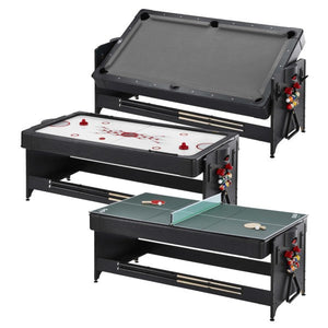 GLD Fat Cat Original 3 In 1 7' Pockey Multi-Game Table - Grey Game Table GLD 