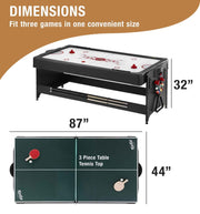 Image of GLD Fat Cat Original 3 In 1 7' Pockey Multi-Game Table - Tan Game Table GLD 