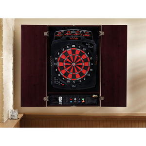 GLD Viper Metropolitan Mahogany Soft Tip Cabinet Dartboard - The Better Backyard