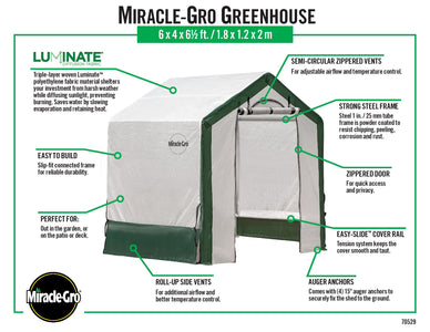 Miracle-Gro Greenhouse 6 x 4 x 6 Greenhouses Miracle-Gro 