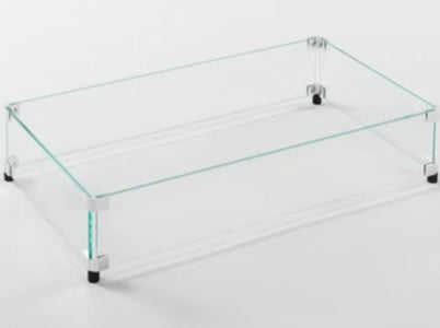 OGR 12" x 24" Rectangular Glass Wind Guard Accessories Outdoor Greatroom Company 