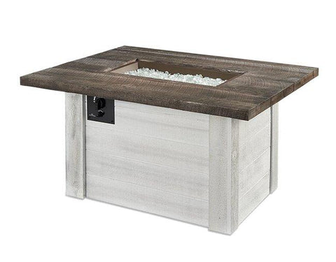 Image of Outdoor Alcott Rectangular Gas Fire Pit Table - The Better Backyard