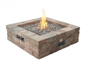Image of Outdoor Bronson Block Square Gas Fire Pit Kit Fire Pit Outdoor Greatroom Company 