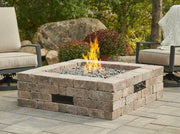 Image of Outdoor Bronson Block Square Gas Fire Pit Kit Fire Pit Outdoor Greatroom Company 