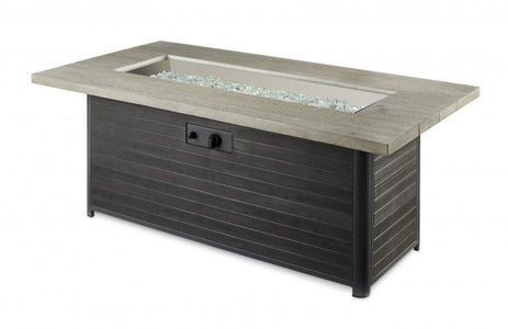 Outdoor Cedar Ridge Linear Gas Fire Pit Table - The Better Backyard