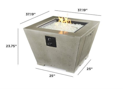 Outdoor Company 24x24 Cove Square Gas Fire Pit Bowl - The Better Backyard