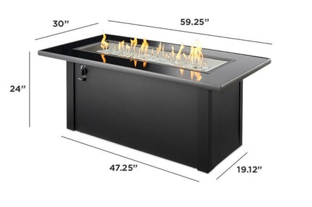 Outdoor Company Monte Carlo Linear Gas Fire Pit Table - The Better Backyard