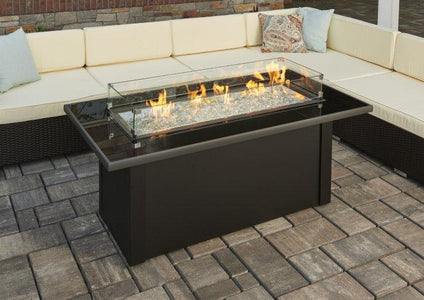 Outdoor Company Monte Carlo Linear Gas Fire Pit Table - The Better Backyard